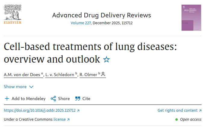 再生细胞疗法治疗慢性肺病：机制、进展与未来方向全解答