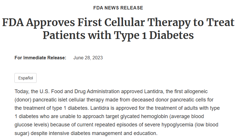 里程碑式突破:深度解析首款获批的同种异体胰岛细胞疗法Lantidra治疗1型糖尿病中的前景与挑战 6 ScreenShot 2025 11 19 153657 985