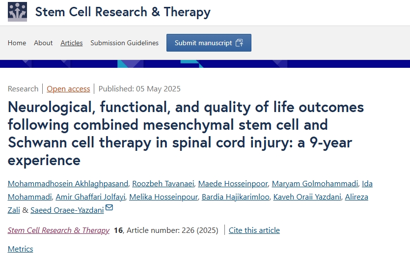 间充质干细胞和许旺细胞联合疗法治疗脊髓损伤后的神经、功能和生活质量：9年经验