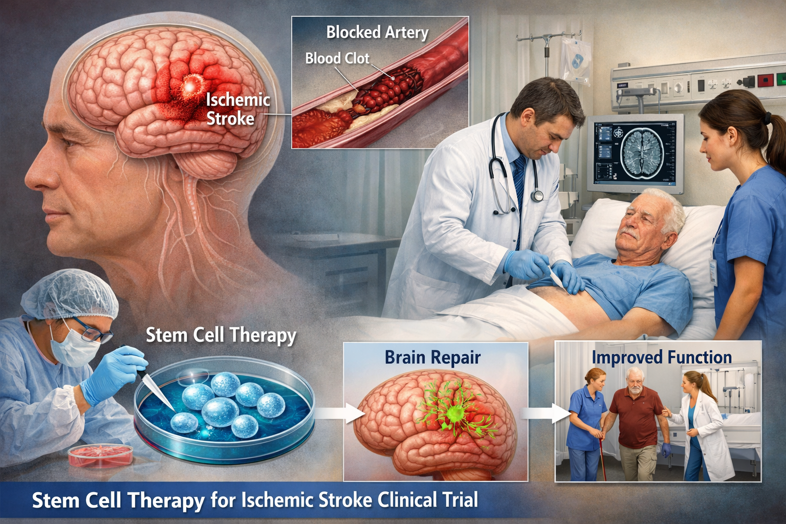 基于17项试验999例患者的证据：干细胞治疗缺血性卒中带来功能改善与生存获益