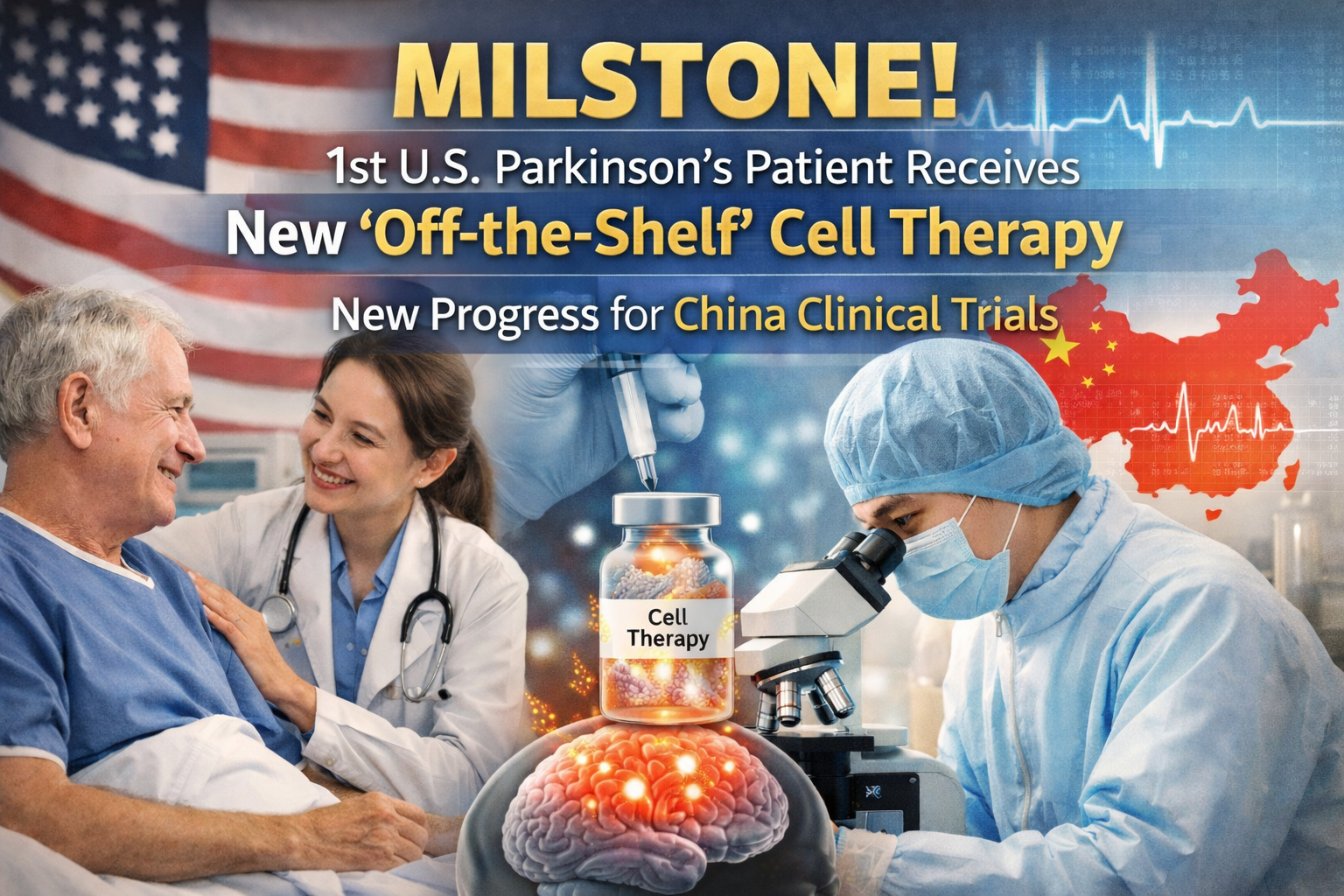 里程碑！美国首位帕金森病患者接受新型干细胞疗法（NouvNeu001），中国临床亦迎新进展
